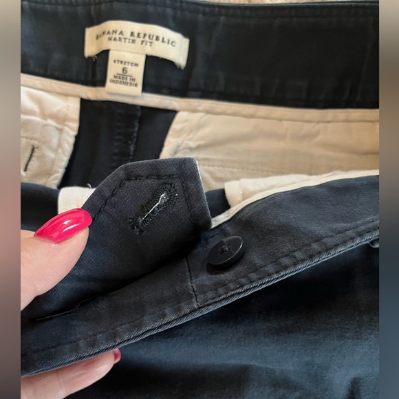 Banana Republic Navy Cotton Stretch Short Women’s Size 6 - Picture 2 of 10